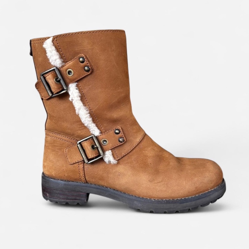 UGG Brown Winter Boots with Buckle Detail